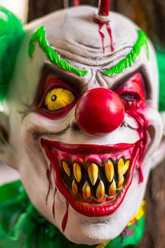 terror Scary clown on halloween