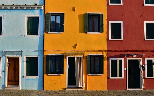 Colorful houses in Mexico