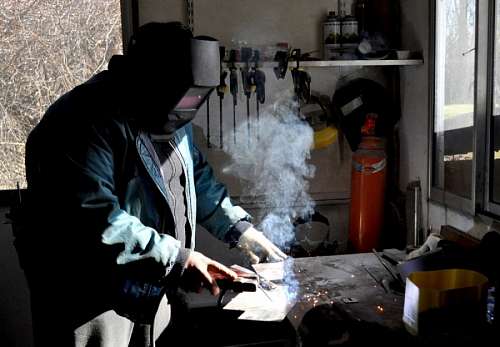 weld one person, people, man, job, mask, welding, solde