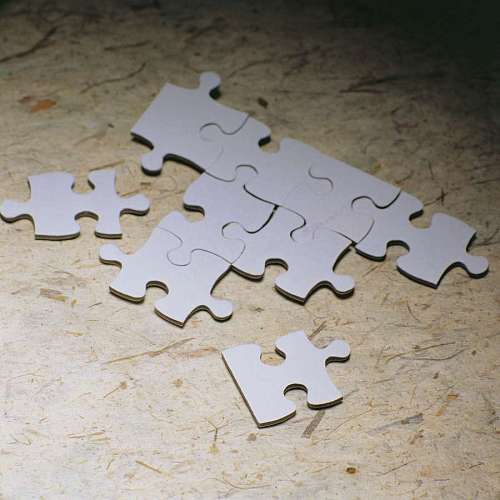 upside upside down puzzle on the floor