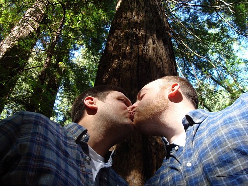 sex-symbol Photos of gay men kissing under the tree