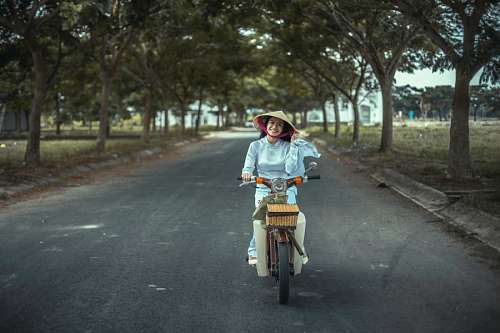 Woman cycling