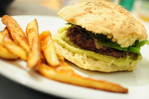 chat Foreground, burger, food, meat, fries, potato chip