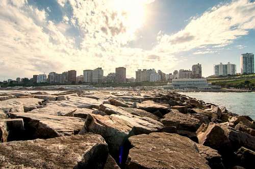 Coast in the city of Mar del Plata, Argentina