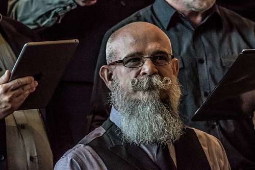  Adult man with white beard
