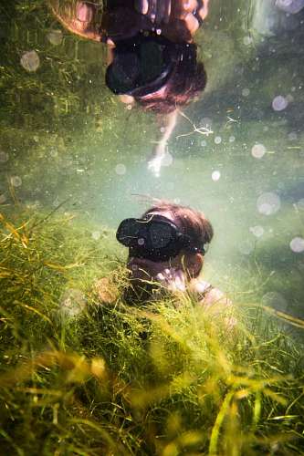 Two people doing snorkeling in tropical waters