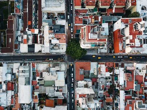 pov Aerial view of buildings in the City of Buenos Aires, Argentina