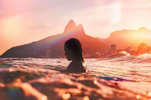 incredible Woman at beach in Rio de Janeiro, Brazil