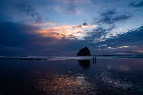 Sunset beach landscape