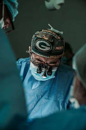 surgeon close-up in operating room