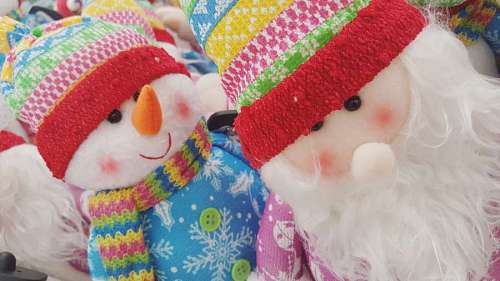snowman santa claus snowman
