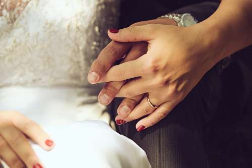 Marriage holding hands