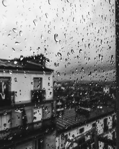 Rain drops in the window