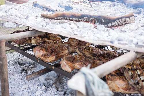 Typical Argentine barbecue in the field