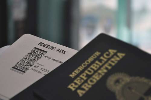 passport-stamp Barcelona airport