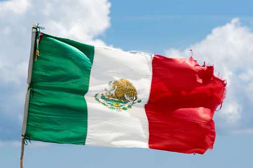 mexican-culture Mexican Flag waving outdoors