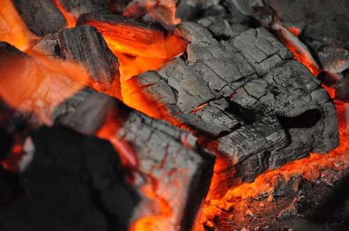 Carbon, Fire, Embers, Red Heat 