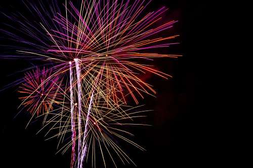 Fireworks at night