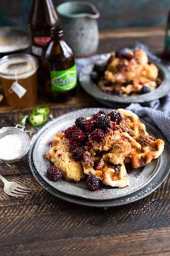blackberry Strawberry pancakes