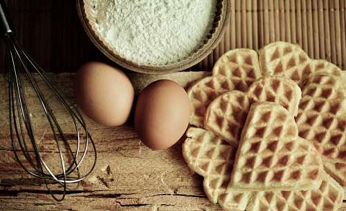 Heart-shaped waffles