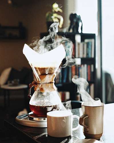 Fresh coffee in the morning
