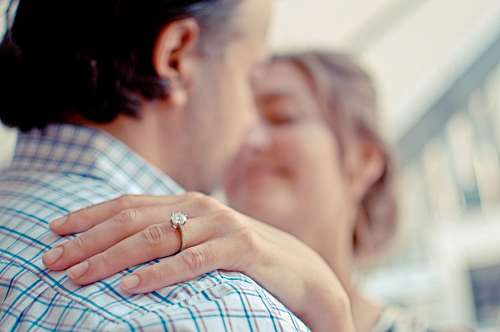 Close-up engagement ring