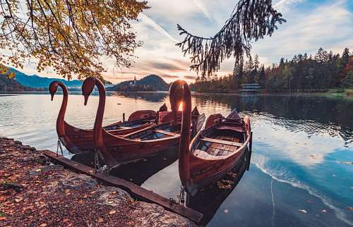 romanticy Boats at lake
