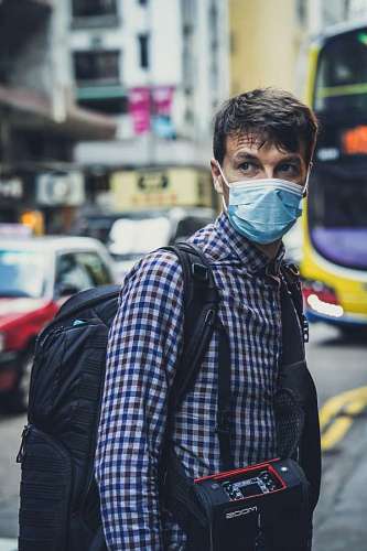 free-images close-up of man wearing protection in the city
