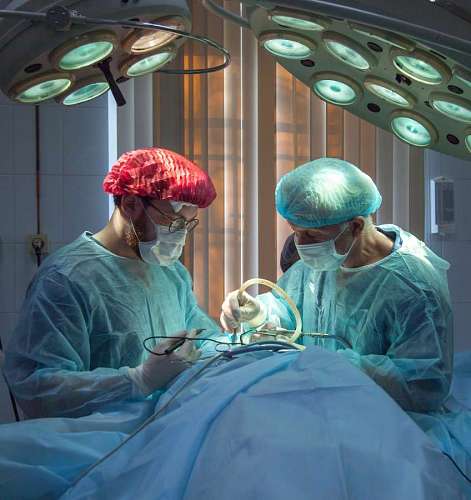 surgeons performing a caesarean section