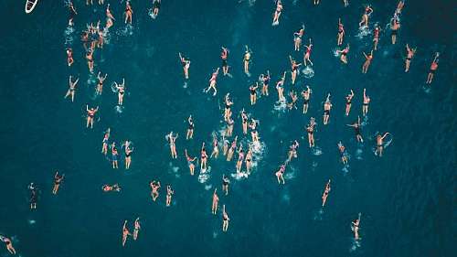 praying People Swimming at Praia Do Toque beach in Brazil
