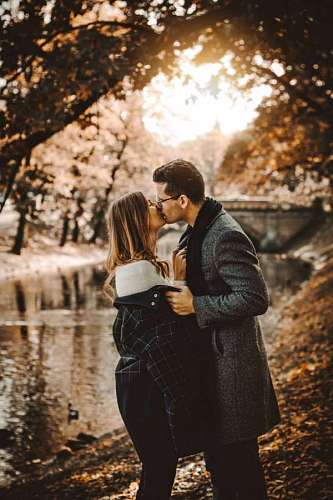 sweet pajera kissing on the banks of the river