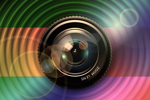shooting Reflex camera lens illustration