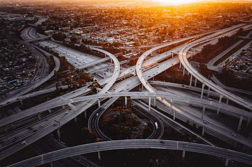 colorado aerial view of a highway in the city