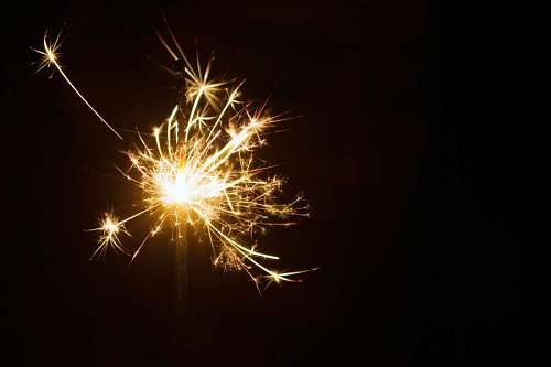 Sparkler on black background