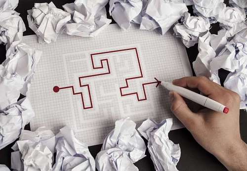 maze Concept of planning and strategy in business