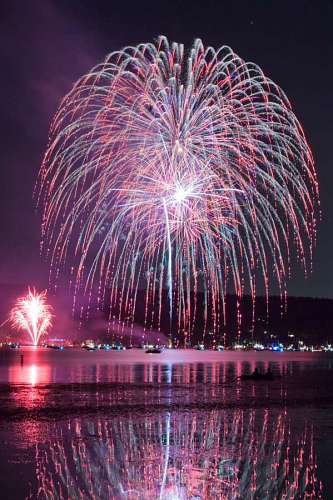 Fireworks at night