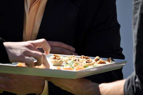 serving-size Canape Appetizer Salmon, Food, Smoked Salmo, Plate
