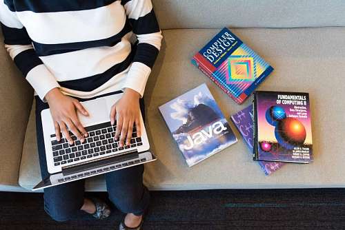 businesswoman Woman coding from the armchair of her house