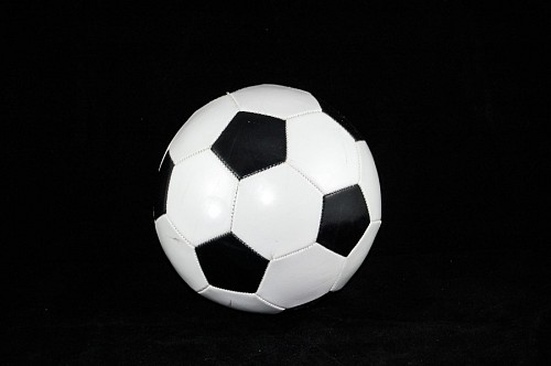 quiet Soccer ball with black background