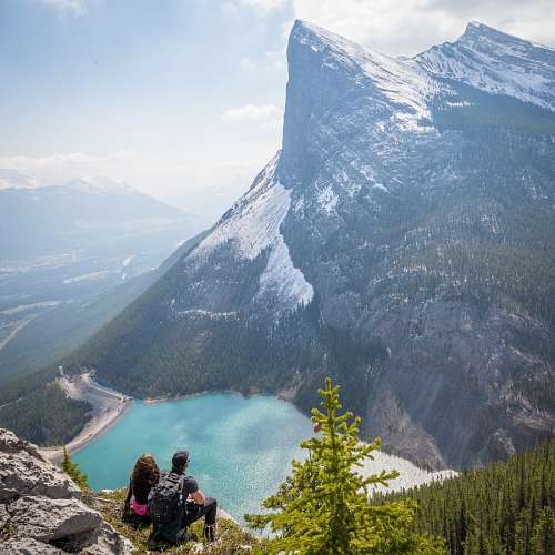lagoon Couple at the mountain top