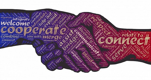 connect-the-dots Connected Hands