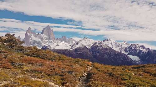 andean-city Beautiful Andean landscape near the city of El Chaltén, Santa Cruz, Argentina.