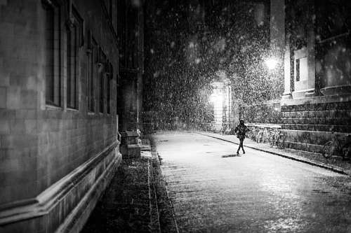 Walking under the rain