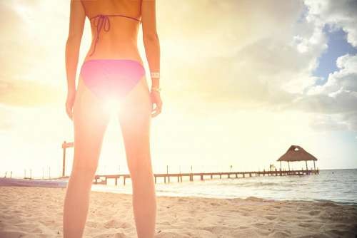 Woman at beach 