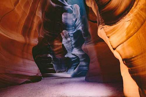view from inside a cave