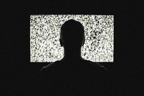 Man watching tv