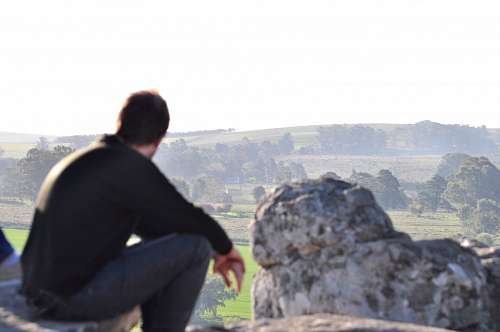 quietude Man Staring at the horizont