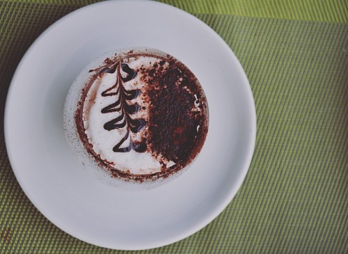 dairy-cow-breeds Cappuccino Espresso coffee on White Ceramic Plate