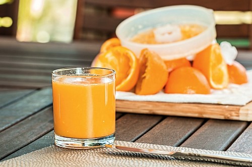 Orange juice squeezed