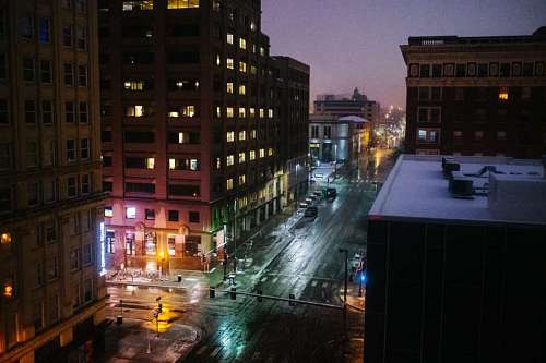 landscape of an empty city